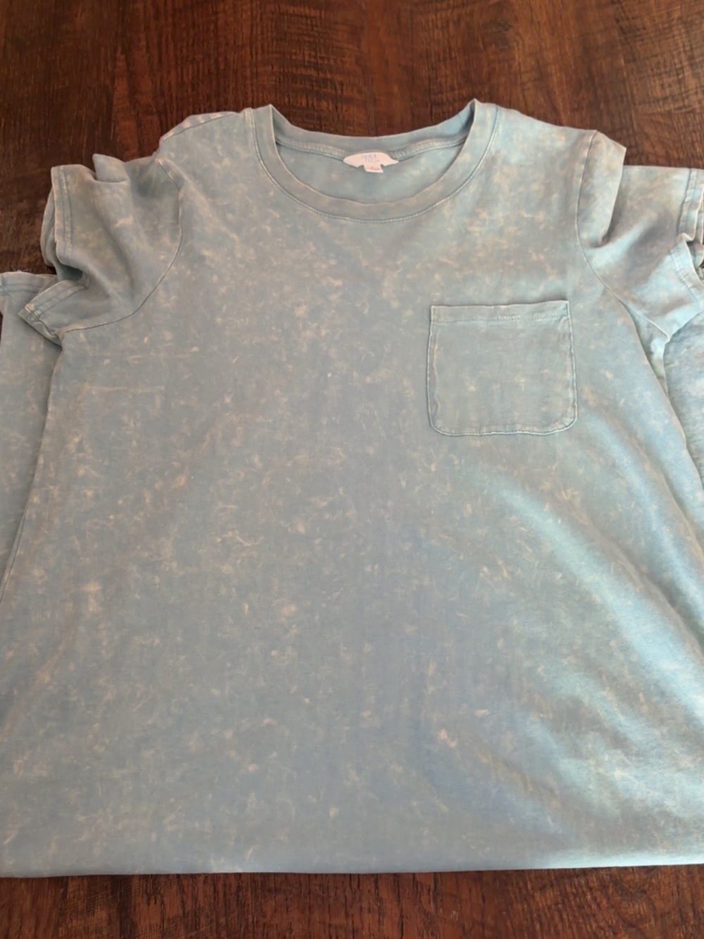 Time and Tru Light Blue Mineral Wash Midi Dress